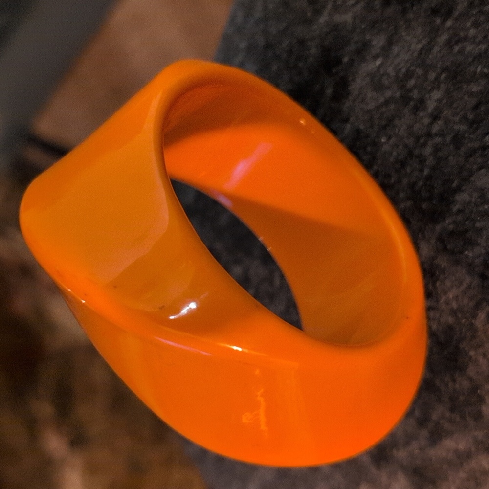Vtg Orange Bangle Bracelet